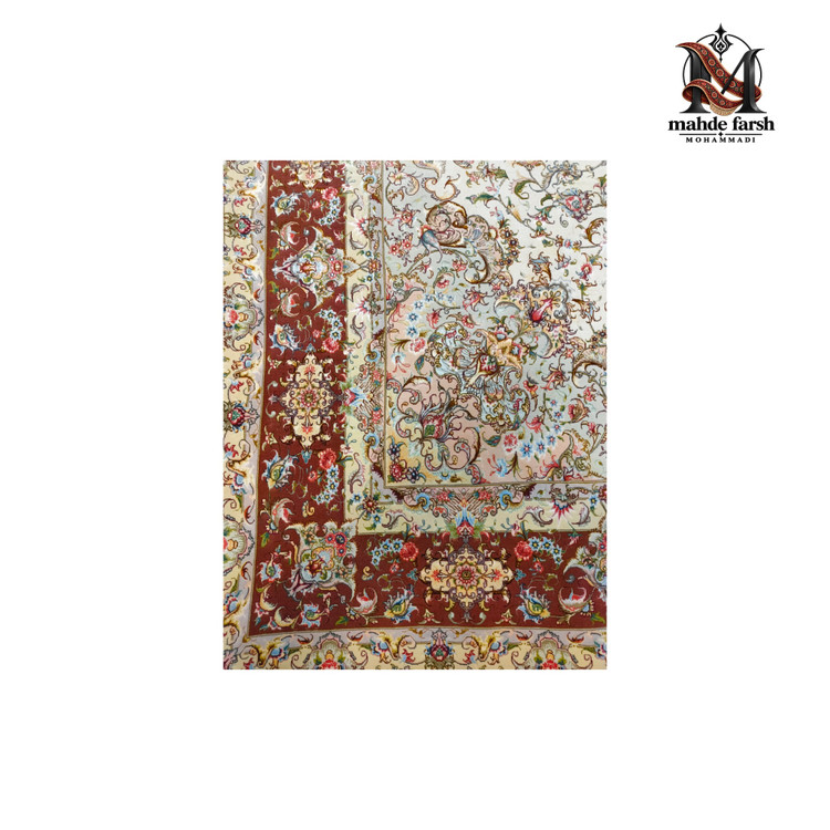 فرش ۹ متری تبریز علیا تکچله ابریشم ۵۰ رج