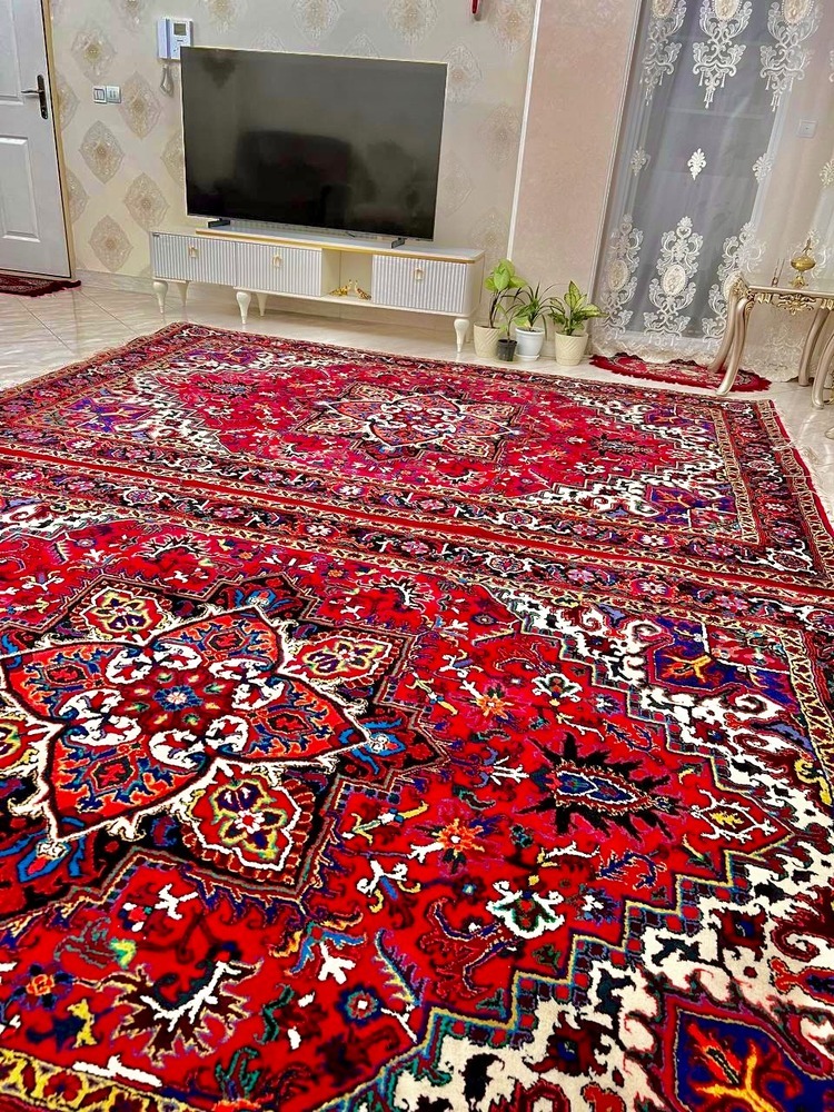 فرش دستبافت جفت 9 متری طرح هریس